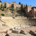 Ancient Roman amphitheatre ruins in Malaga, Spain